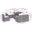 vidaXL 9 Piece Solid Acacia Wood Sofa Set in Gray