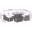 vidaXL 8 Piece Solid Acacia Wood Sofa Set in Beige