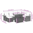vidaXL 8 Piece Solid Acacia Wood Sofa Set in Beige