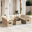 vidaXL 10 Piece Solid Acacia Wood Patio Sofa Set