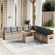 vidaXL 11 Piece Solid Acacia Wood Sofa Set in Beige
