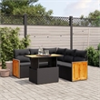 vidaXL Garden Sofa Set in Black