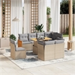 vidaXL Steel Large Sofa Set in Gray/Beige