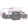vidaXL Poly Rattan Small Sofa Set in Gray