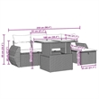 vidaXL 6 Piece Poly Rattan Sofa Set in Gray