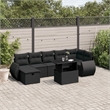 vidaXL 8 Piece Poly Rattan Sofa Set in Black