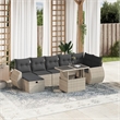 vidaXL 8 Piece Poly Rattan Sofa Set in Gray