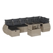 vidaXL 8 Piece Poly Rattan Sofa Set in Gray