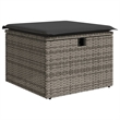 vidaXL 9 Piece Poly Rattan Small Sofa Set in Gray