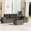 vidaXL 6 Piece Poly Rattan Patio Sofa Set