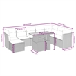 vidaXL 9 Piece Sofa Set in Black