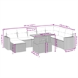 vidaXL Poly Rattan Large Sofa Set in Beige