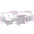 vidaXL 8 Piece Solid Acacia Wood Small Sofa Set in Beige