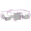 vidaXL 9 Piece Steel Sofa Set in White/Cream/Beige