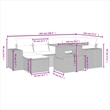 vidaXL 7 Piece Solid Acacia Wood Sofa Set in Gray