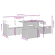 vidaXL 6 Piece Poly Rattan Sofa Set in Gray