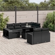 vidaXL Steel Large Sofa Set in Black