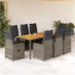 vidaXL 9 Piece Steel Bistro Set in Gray