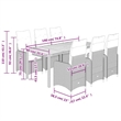 vidaXL 9 Piece Steel Bistro Set in Gray