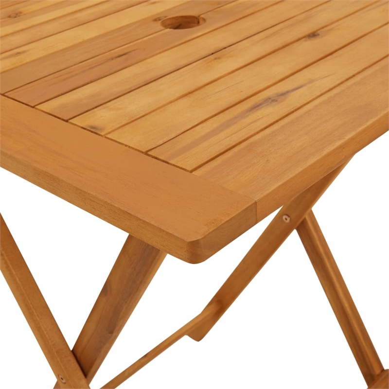 vidaXL Solid Acacia Wood Bistro Set in Gray