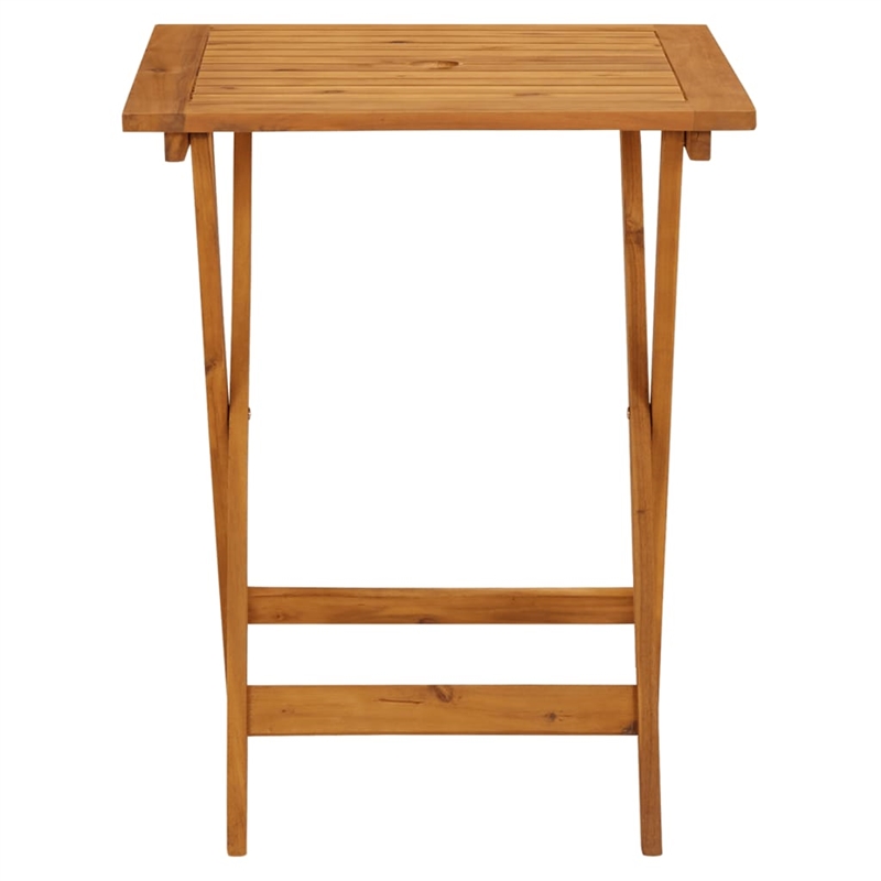 vidaXL Solid Acacia Wood Bistro Set in Gray