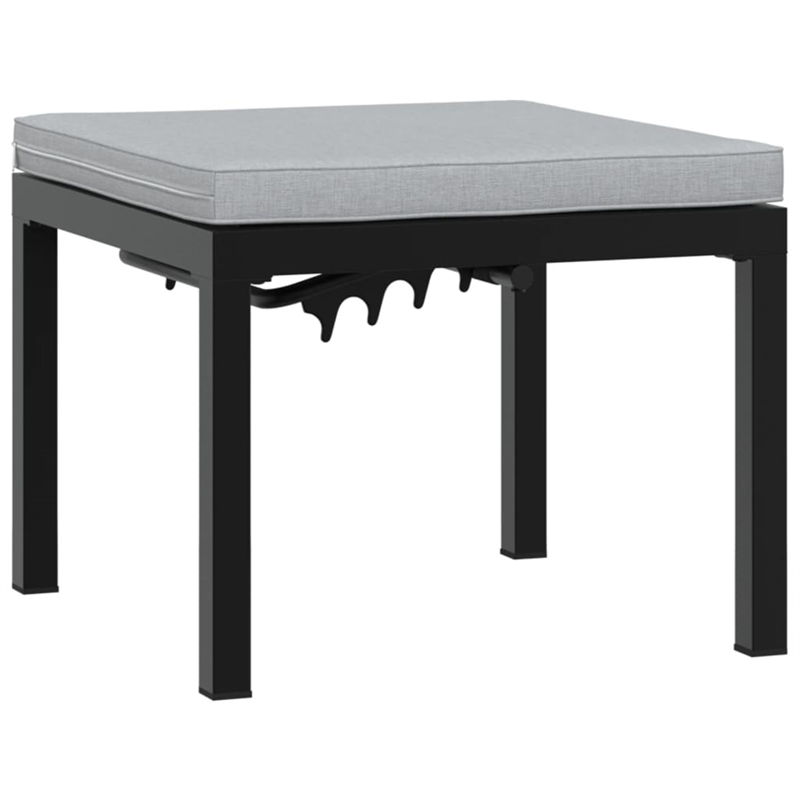 vidaXL 4 Piece Steel Sofa Set in Black/Gray
