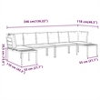 vidaXL 4 Piece Steel Sofa Set in Black/Gray