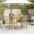 vidaXL 5 Piece Solid Acacia Wood Bar Set in Gray