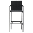 vidaXL Solid Acacia Wood Large Bar Set in Black