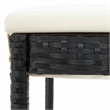 vidaXL Solid Acacia Wood Small Bar Set in Black/White/Cream