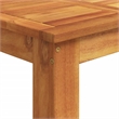 vidaXL Solid Acacia Wood Small Bar Set in Black/White/Cream