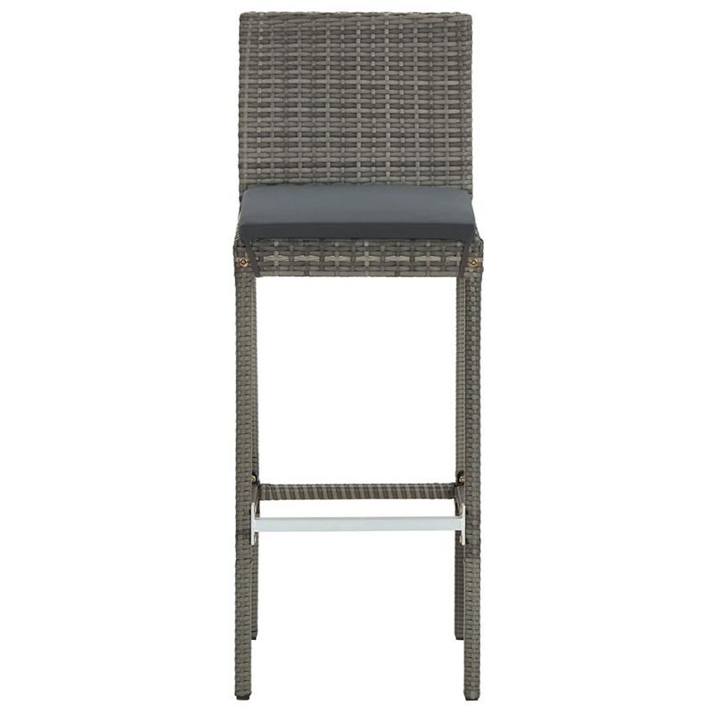 vidaXL Solid Acacia Wood Small Bar Set in Gray