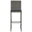 vidaXL Solid Acacia Wood Small Bar Set in Gray