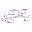 vidaXL 6 Piece Wood Large Patio Sofa Set in Anthracite