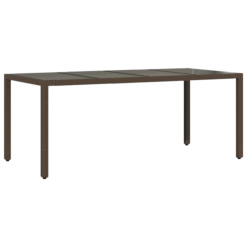 vidaXL 7 Piece Steel Bistro Set in Brown