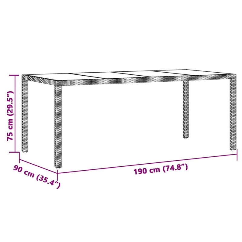 vidaXL 7 Piece Steel Bistro Set in Brown