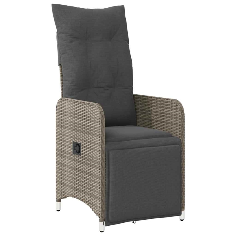vidaXL 11 Piece Steel Bistro Set in Gray