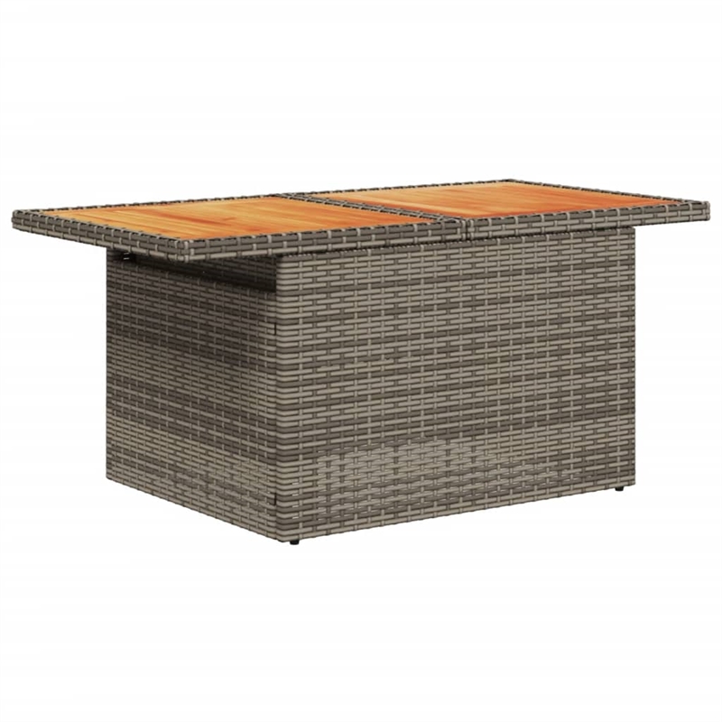 vidaXL Solid Acacia Wood Sofa Set in Gray