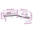 vidaXL Solid Acacia Wood Sofa Set in Gray