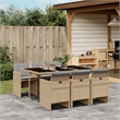 vidaXL 7 Piece Small Furniture Set in Beige/Gray