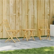 vidaXL 3 Piece Bamboo Bistro Set in Natural