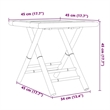 vidaXL 3 Piece Bamboo Bistro Set in Natural