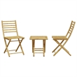 vidaXL 3 Piece Bamboo Bistro Set in Natural