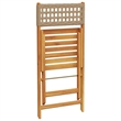 vidaXL Solid Acacia Wood Small Bistro Set in Beige