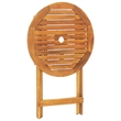 vidaXL Solid Acacia Wood Small Bistro Set in Beige