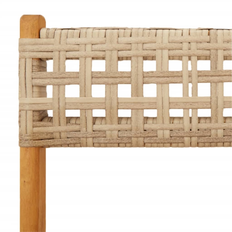 vidaXL Solid Acacia Wood Small Bistro Set in Beige