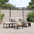 vidaXL Steel Garden Bench in Black