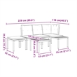 vidaXL Steel Garden Bench in Black