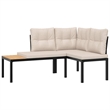 vidaXL Steel Garden Bench in Black