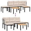 vidaXL Steel Garden Bench in Black